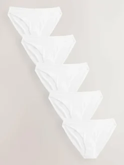 Next High Leg Cotton Rich Knickers 5 Pack^Women Panties