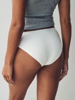 Next High Leg Cotton Rich Knickers 5 Pack^Women Panties