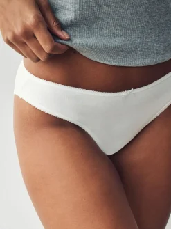 Next High Leg Cotton Rich Knickers 5 Pack^Women Panties