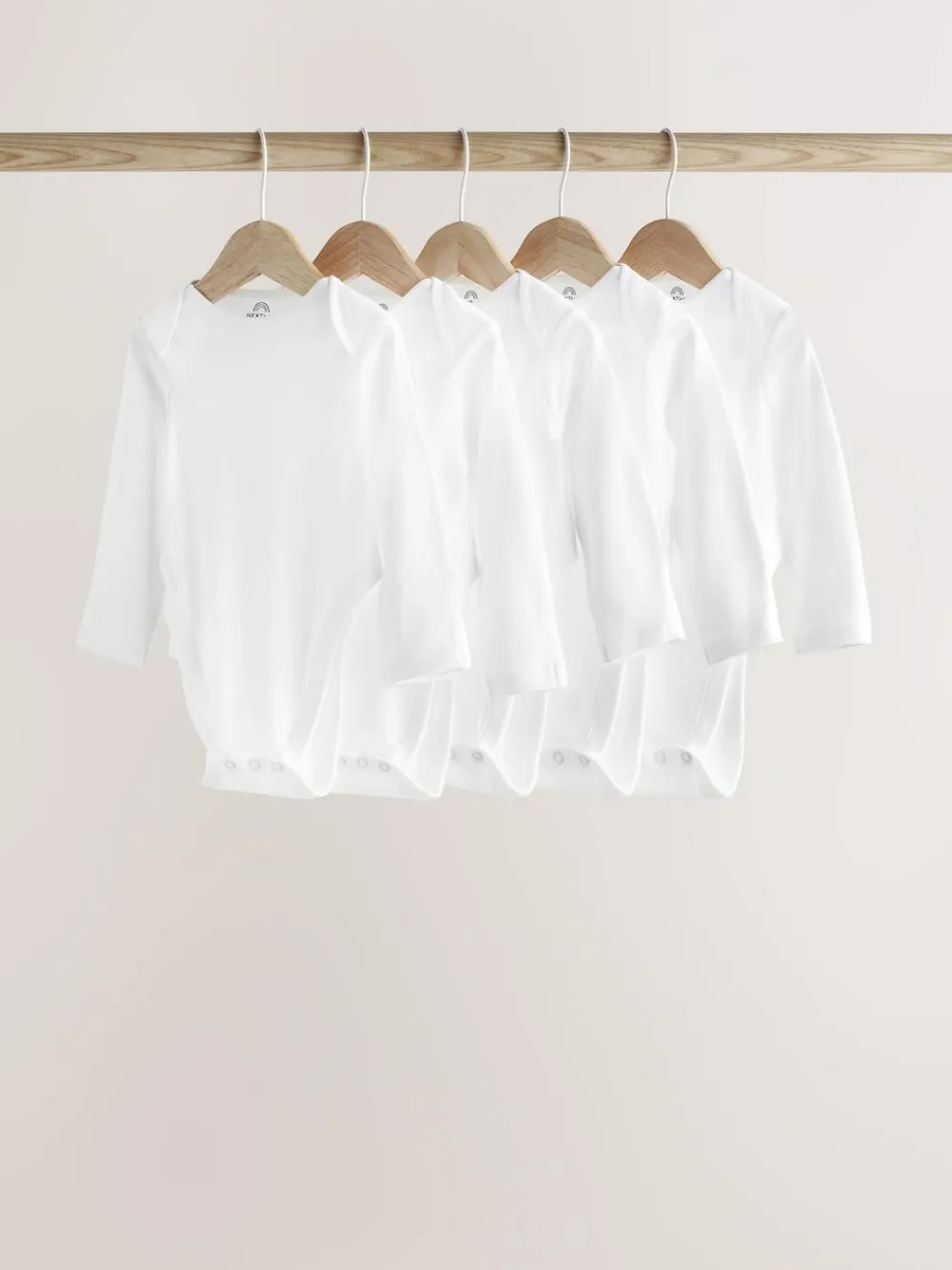 Next White Hip Dysplasia Baby Long Sleeve Bodysuits 5 Pack^BOY Bodysuits & Vests|Vests
