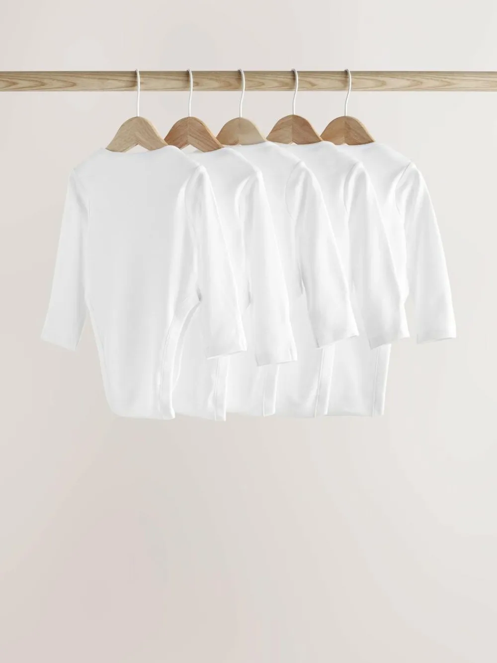 Next White Hip Dysplasia Baby Long Sleeve Bodysuits 5 Pack^BOY Bodysuits & Vests|Vests