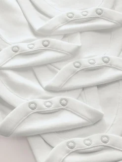 Next White Hip Dysplasia Baby Long Sleeve Bodysuits 5 Pack^BOY Bodysuits & Vests|Vests