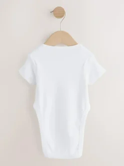 Next White Hip Dysplasia Short Sleeve Bodysuits 5 Pack^BOY Bodysuits & Vests|Vests