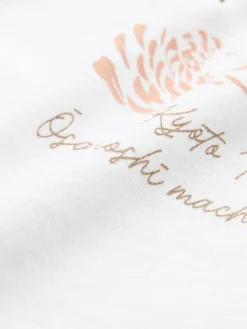 Next White Japan Relaxed Fit Graphic Print Heavy Weight T-Shirt