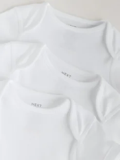 Next White Kind To Skin Baby Bodysuits 3 Pack^BOY Unisex|Bodysuits & Vests