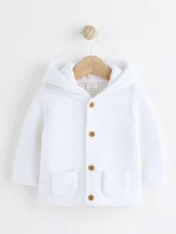 Next Knitted Hooded Baby Cardigan^BOY Baby Winter Clothing|Unisex