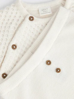 Discount Next White Knitted Jumper And Trouser Baby Set (0mths-2yrs)