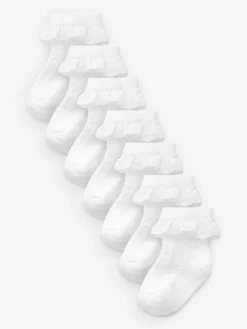 Next Lace Baby Socks 7 Pack (0mths-2yrs) White