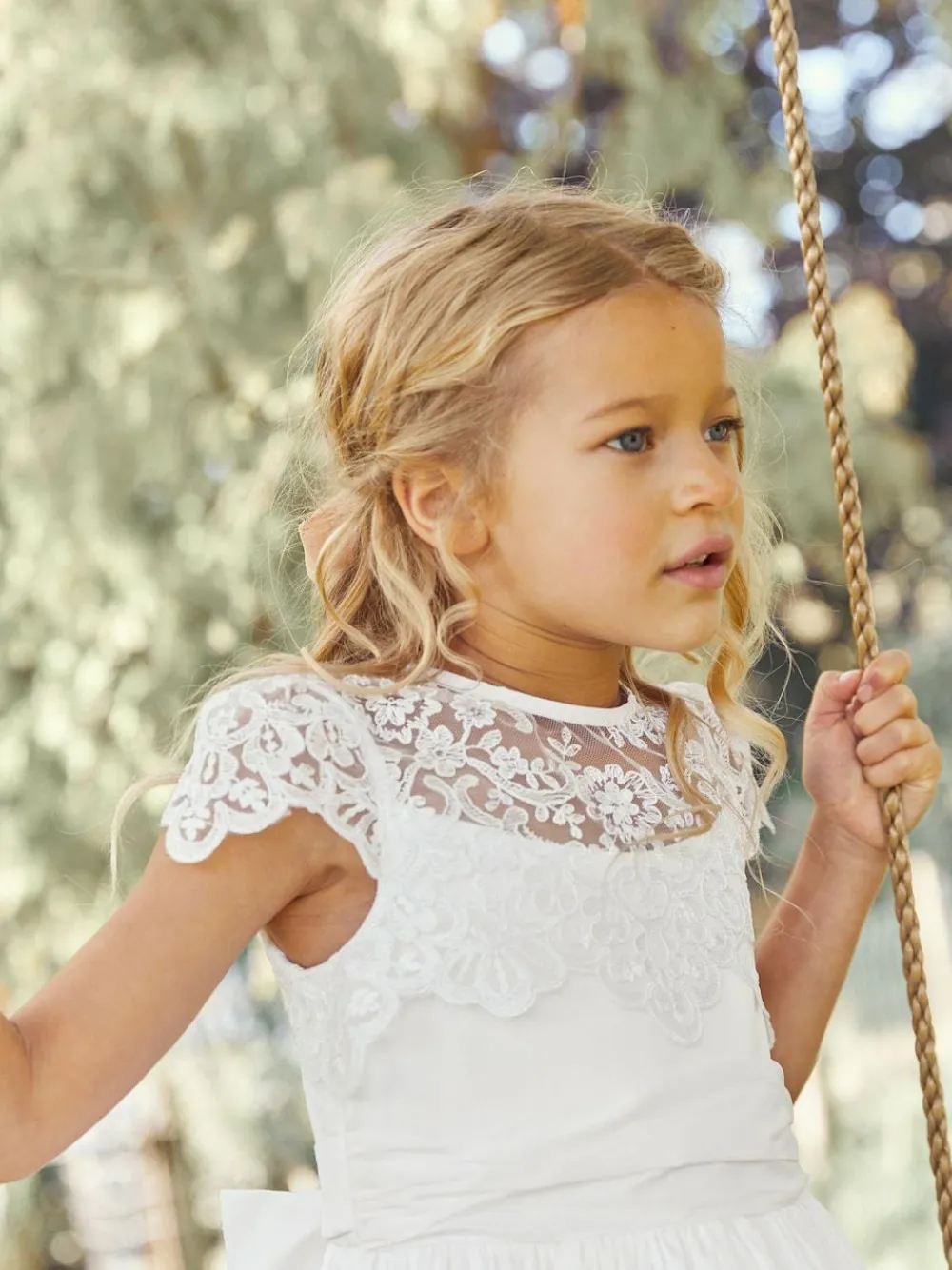 Discount Next White Lace Bodice Flower Girl Bow Dress (3-16yrs)