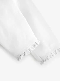 New Next White Lace Trim Leggings (3mths-7yrs)