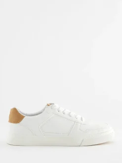 Best Next White Lace-Up Low Trainers