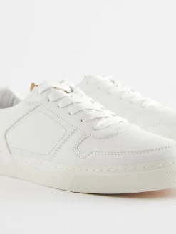 Best Next White Lace-Up Low Trainers