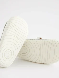 Hot Next White Leather Wide Fit (G) Crawler Mary Jane Shoes