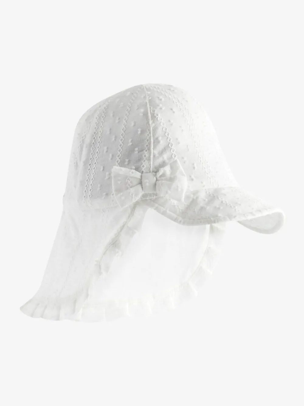 New Next White Legionnaire Baby Hat (0mths-2yrs)