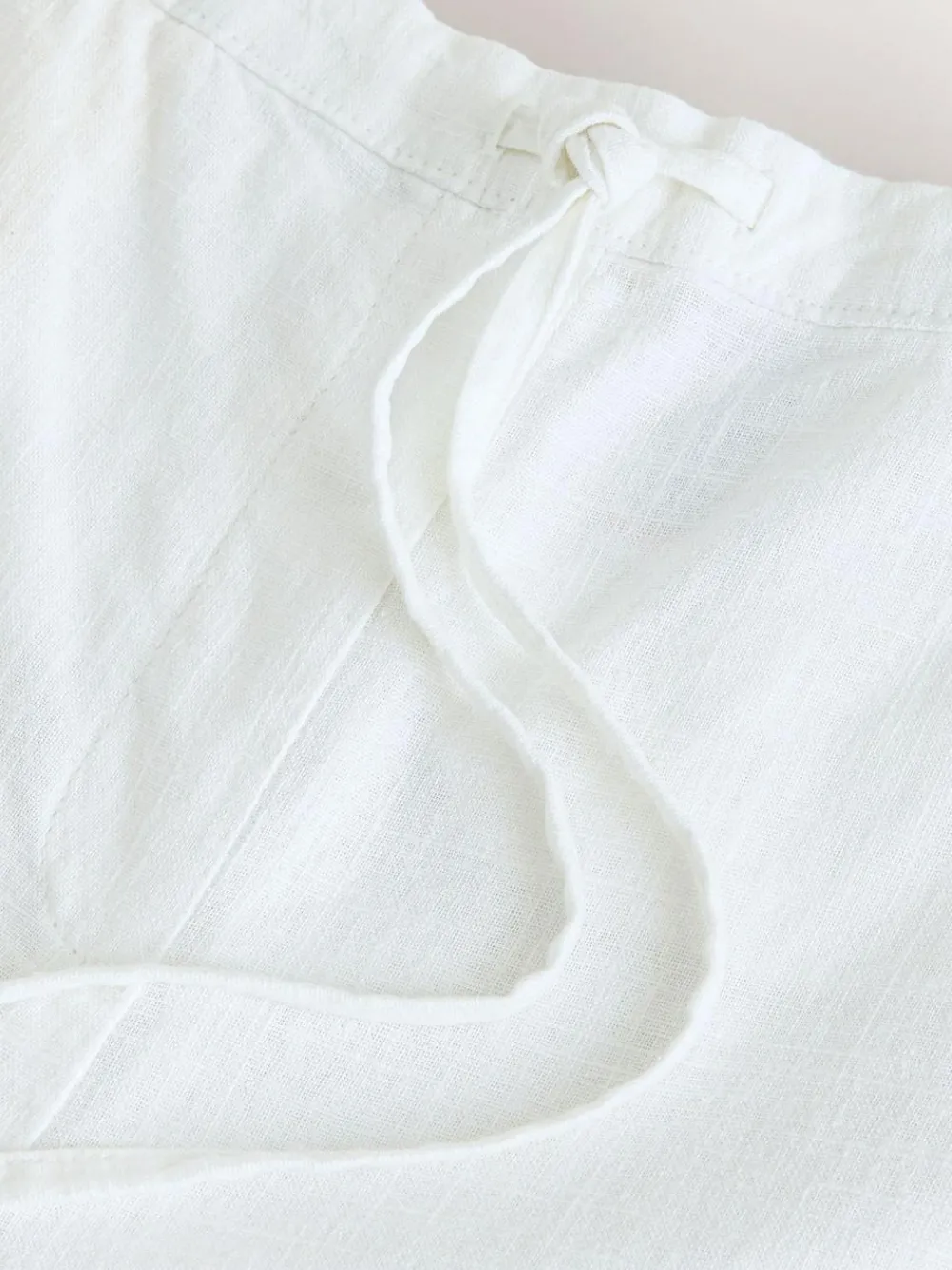 Discount Next White Linen Blend Pull On Shorts