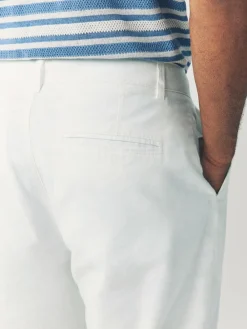 Next White Linen Blend Trousers
