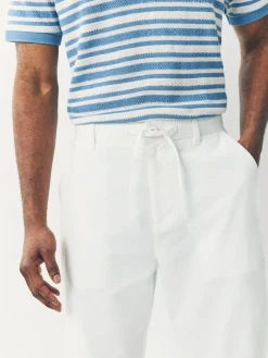 Next White Linen Blend Trousers