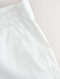 Next White Linen Blend Trousers