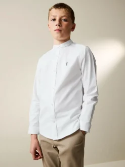 Next Long Sleeve Grandad Collar Oxford Shirt (3-16yrs)^BOY Shirts