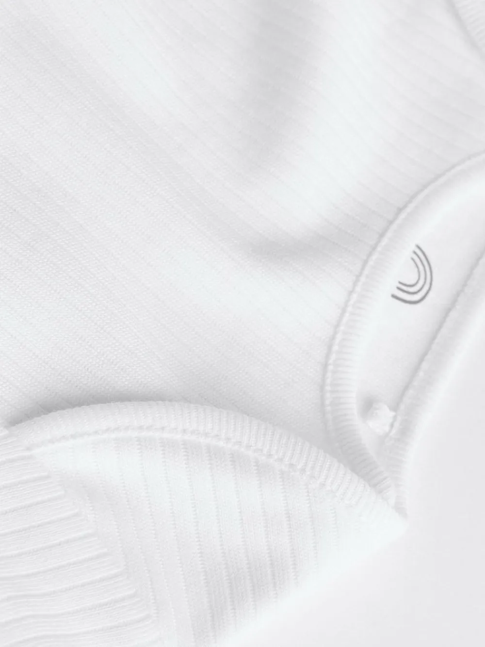 Outlet Next White Long Sleeve Rib Baby Bodysuits 5 Pack