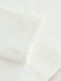 Sale Next White Long Sleeve Ribbed Tops 3 Pack (3-16yrs)