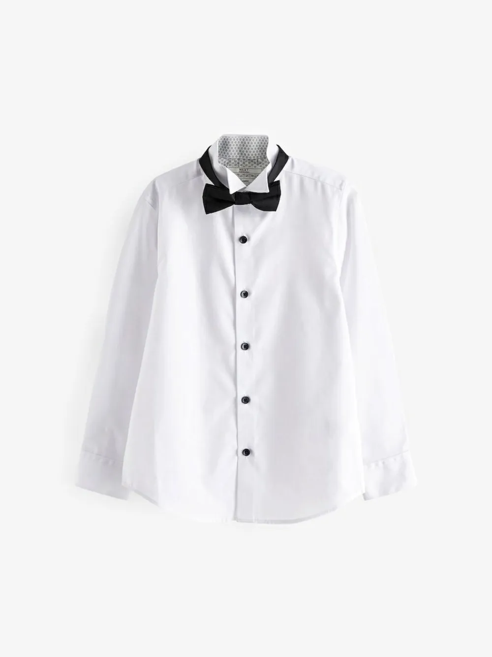 Discount Next White Long Sleeve Smart Shirt with Bowtie (3-16yrs)