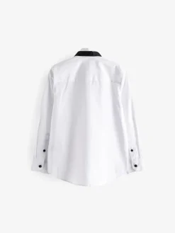 Discount Next White Long Sleeve Smart Shirt with Bowtie (3-16yrs)