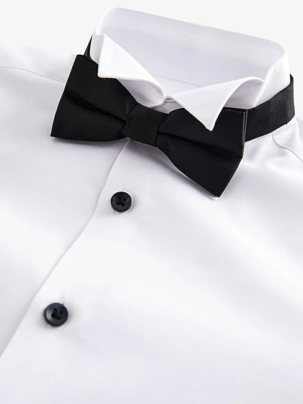 Discount Next White Long Sleeve Smart Shirt with Bowtie (3-16yrs)