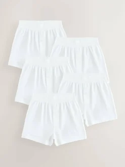 Discount Next Loose Fit 100% Cotton Boxers 5 Pack (1.5-16yrs) White