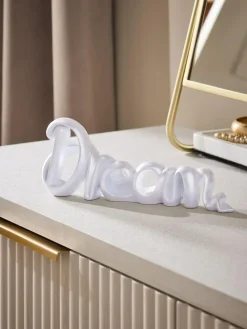 Next White Lustre Dream Slogan Word Block Ornament