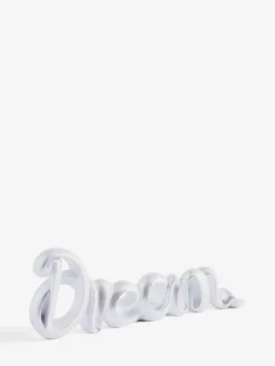 Next White Lustre Dream Slogan Word Block Ornament
