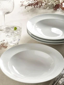 Best Next White Malvern Embossed Set of 4 Pasta Bowls