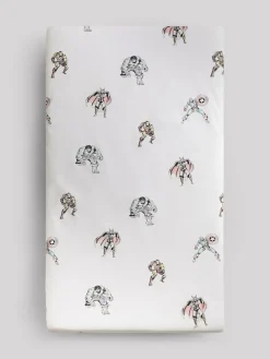 Next White Marvel 100% Cotton Fitted Sheet