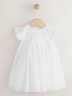 Discount Next White Mesh Baby Dress (0mths-2yrs)