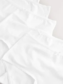 Next White Midi Cotton Rich Knickers 5 Pack^Women All Lingerie|Panties