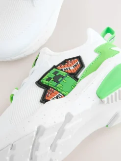 Next White Minecraft Elastic Lace Trainers^BOY Sneakers|Sneakers