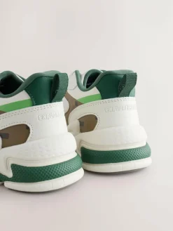 Clearance Next White Minecraft Elastic Lace Trainers