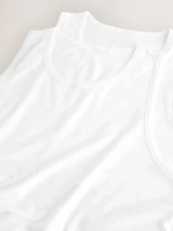 Online Next White Modal Layering Vests 2 Pack