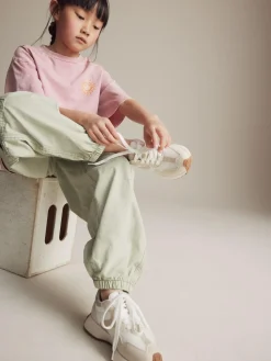 New Next White Neutral Lace-Up Chunky Trainers