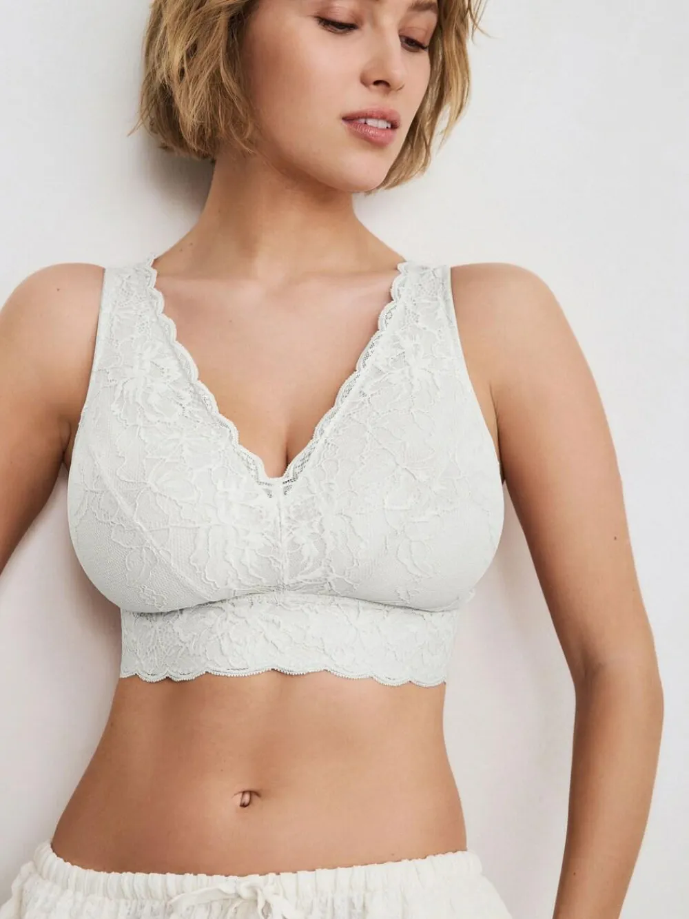 Clearance Next Non Pad Non Wire Total Support Lace Bra White
