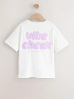 Next White Oversized Graphic Print T-Shirt (3-16yrs)^ T-Shirts