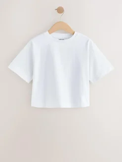 Discount Next Oversized Heavyweight Boxy T-Shirt (3-16yrs) White