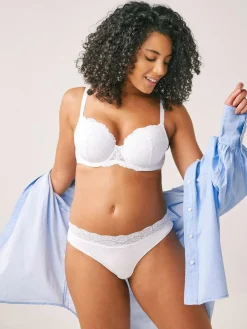 New Next Pad Balcony DD+ Lace Bra White