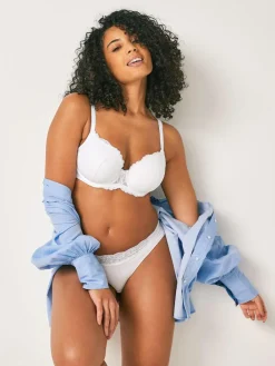 New Next Pad Balcony DD+ Lace Bra White