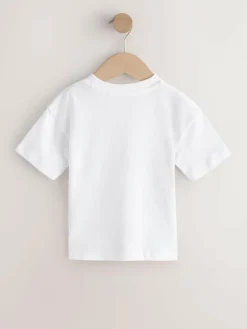 Next White Palm Tree Short Sleeve Small Graphic T-Shirt (3mths-7yrs)^BOY Tops|T-Shirts
