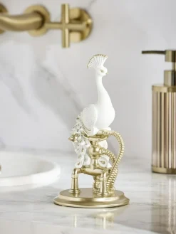 Next White Peacock Single Bathroom Ornament