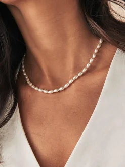 Next White Pearl Effect Short Necklace^Women Jewellery