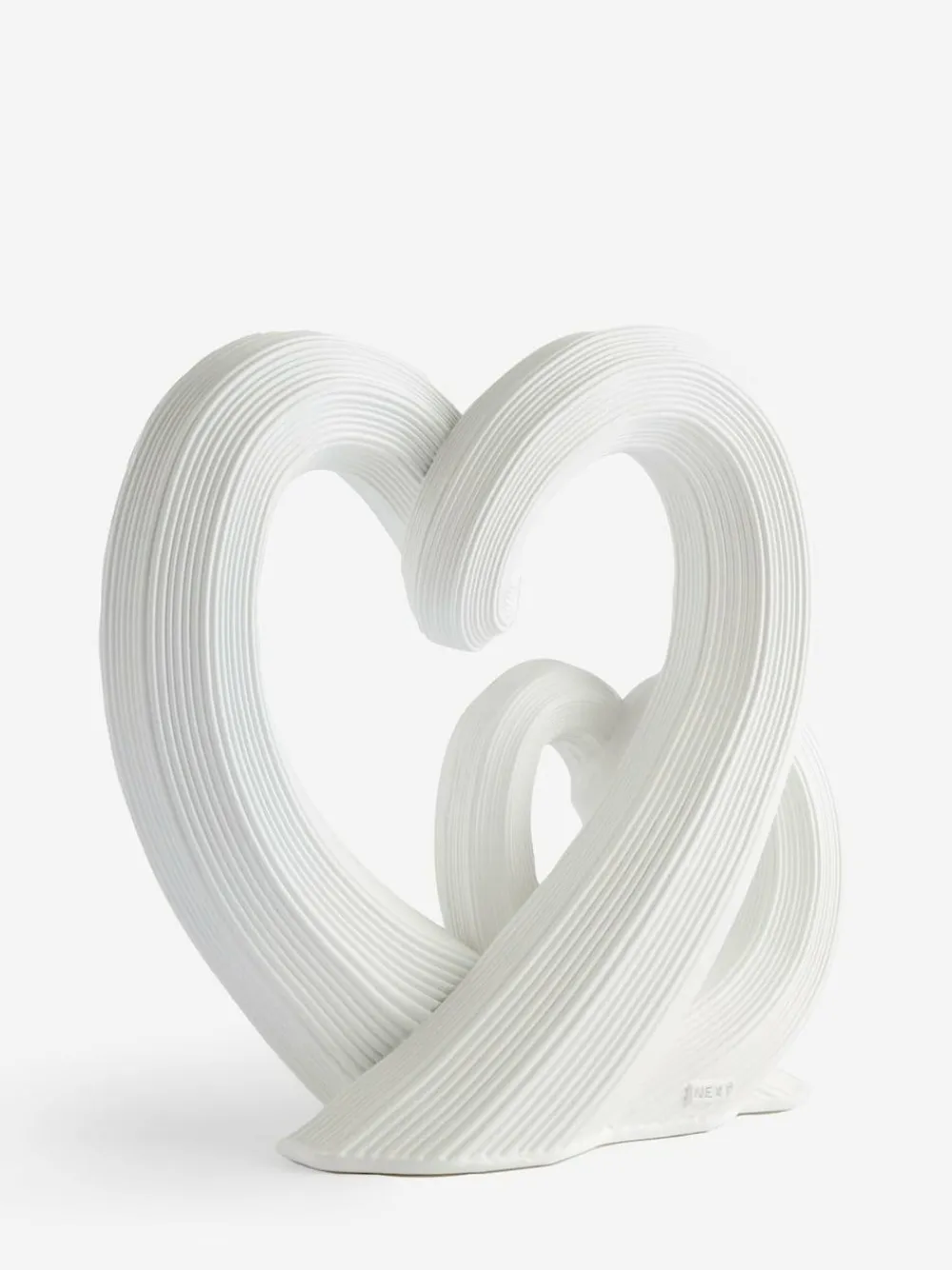 Online Next White Pleat Hearts Ornament
