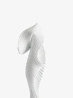 Next White Pleat Sculpture Ornament^ Ornaments