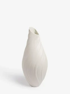 Next White Pleated Ceramic Extra Large Vase^ Vases